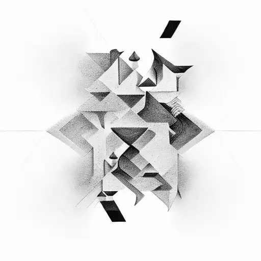 Abstract Depiction Of Impermanence Through Geometric Shapes