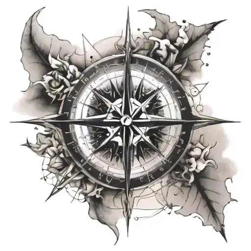 A Data Visualization Chart Morphing Into A Compass Rose For A Travel-themed