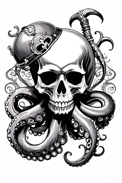 Skull Pirate Octopus