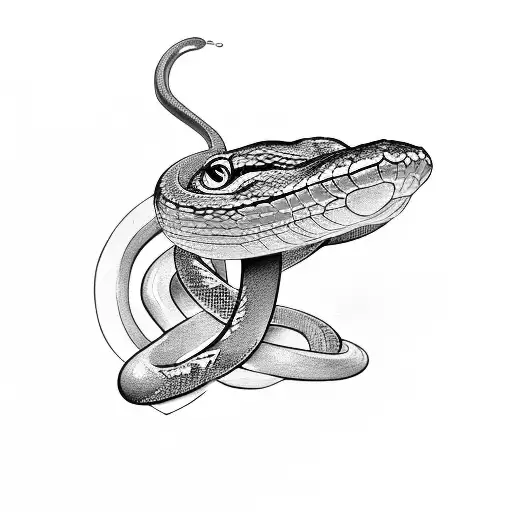 Snake Rapping Around Basketball