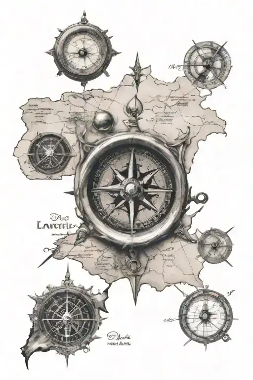 Middle Earth Map And Compass