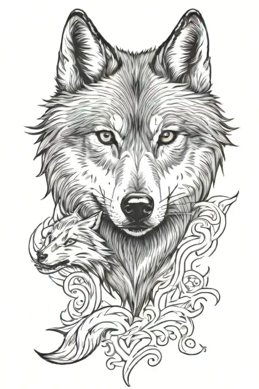 Wolf Head Frontal View