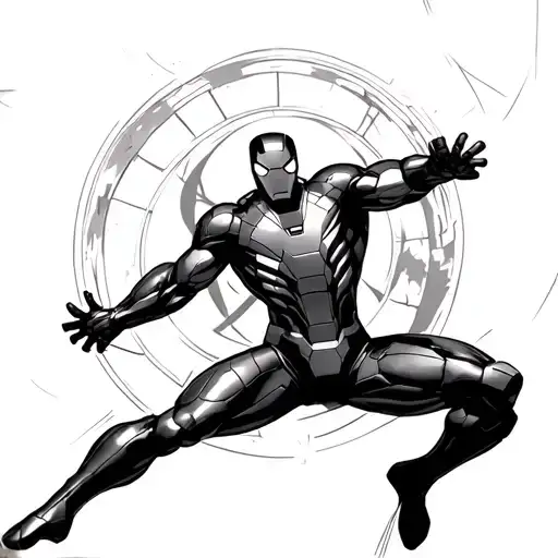 Iron Man Fighting Spider Man