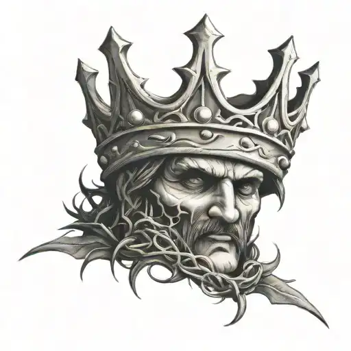 Half Crown Of Thorns Half King Crown