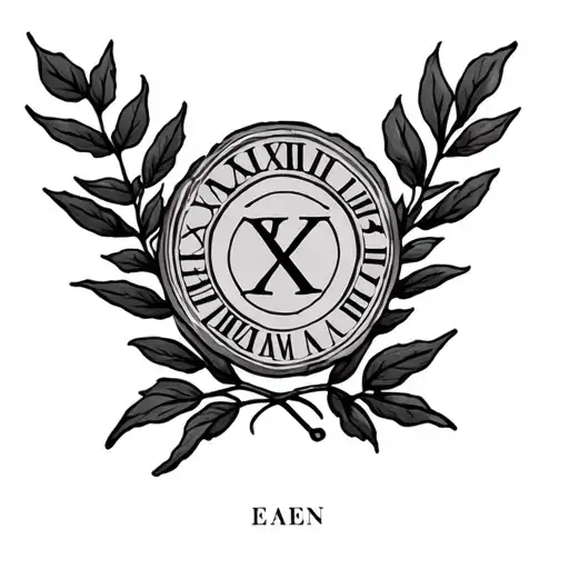 Laurel With Roman Numerals