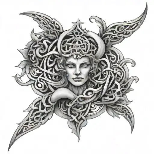 Celtic Virgo Ocean Full Sleeve