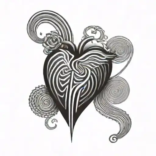 Love Heart With Ge Far Evolution Line Concentric