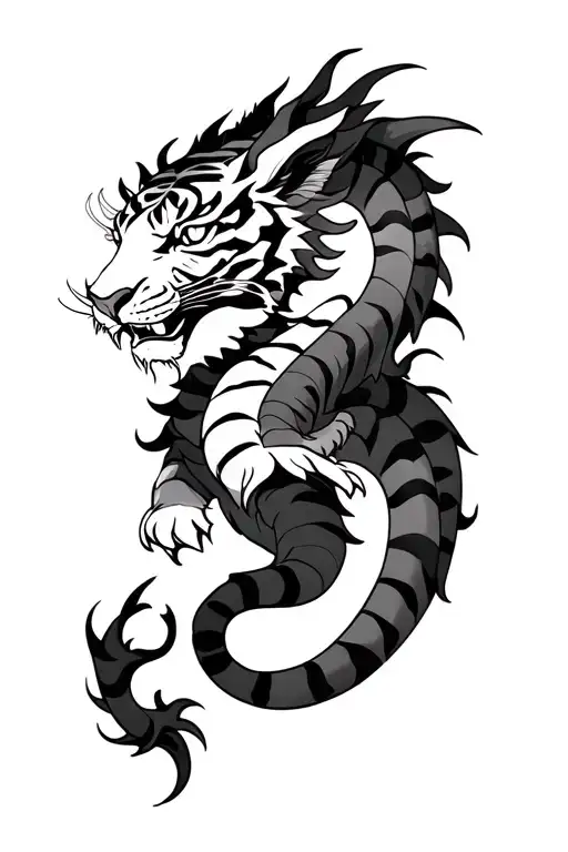 Dragon And Tiger Sleeve