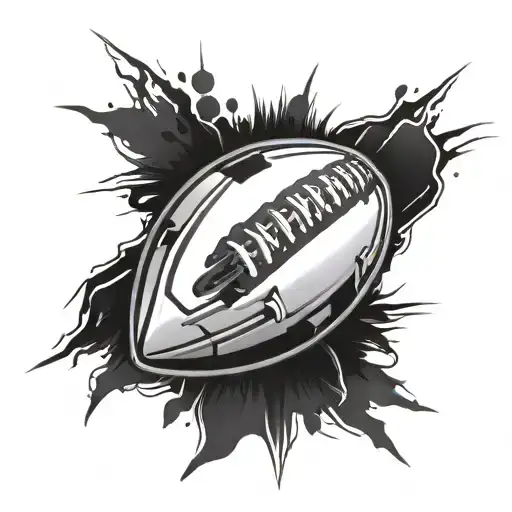 Football On Inner Arm Sleeve And Then My Name On Stem