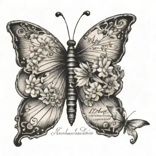 Butterflies And Bible Verse Written