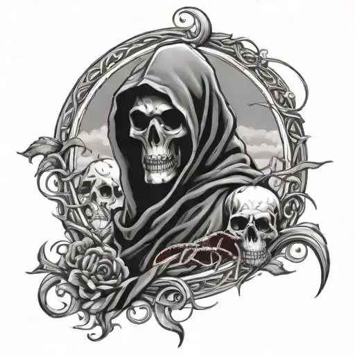 Grim Reaper At Top And Lilith Bot