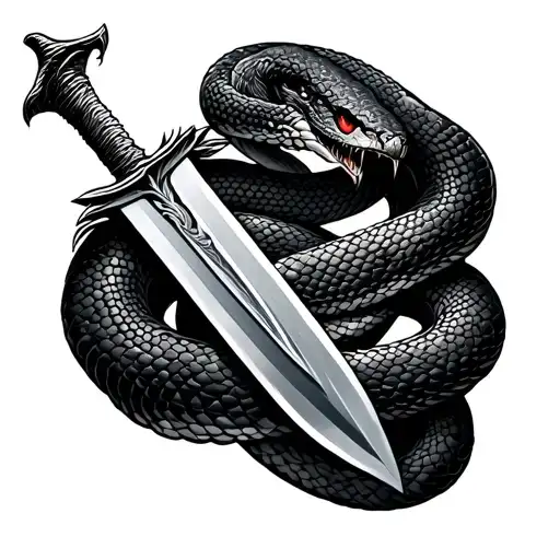 999 Heaven Sword Wrapped In Snake