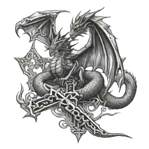Dragon On A Cross