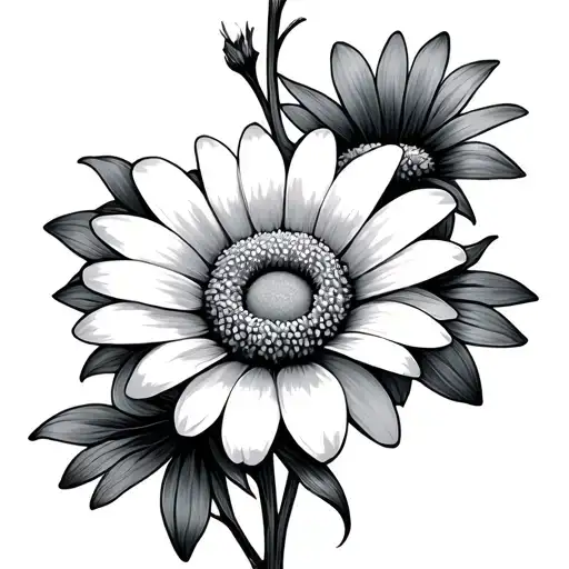 Daisy Flower To Cover Up Infinity Tattoo Design