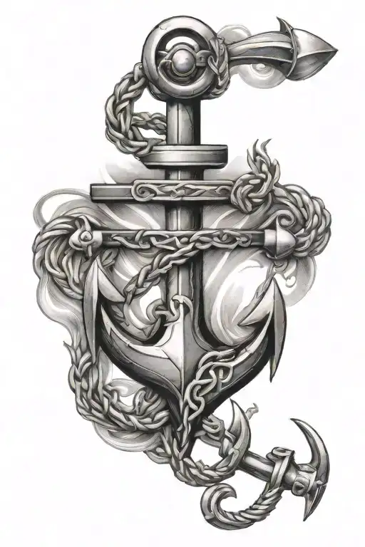 Anchor And Torch Surrounded Being Thrown Nd