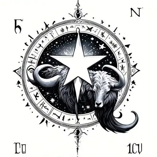 Tauras Star Signs Zodiac Card