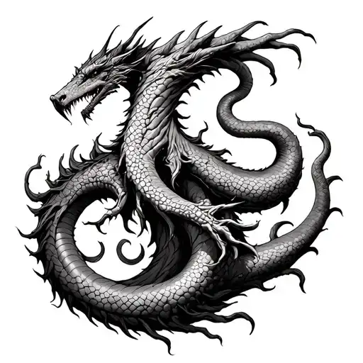 Yggdrasil Surrounded By Jormungandr