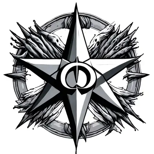 Southern Cross Star With Omega Symbol Incorporated