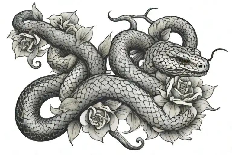 Flower Snake Wrapped