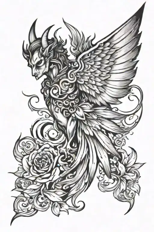 Devil Wing Tattoo Design