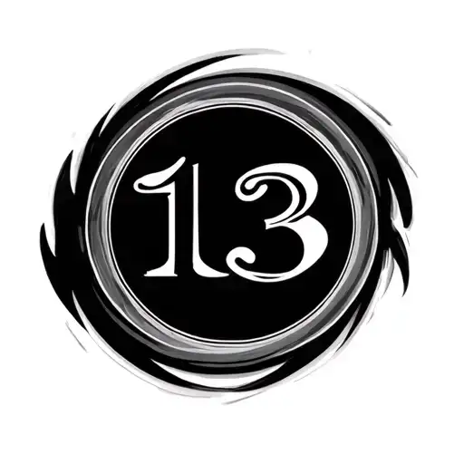 Black Circle With 13 In The Middle