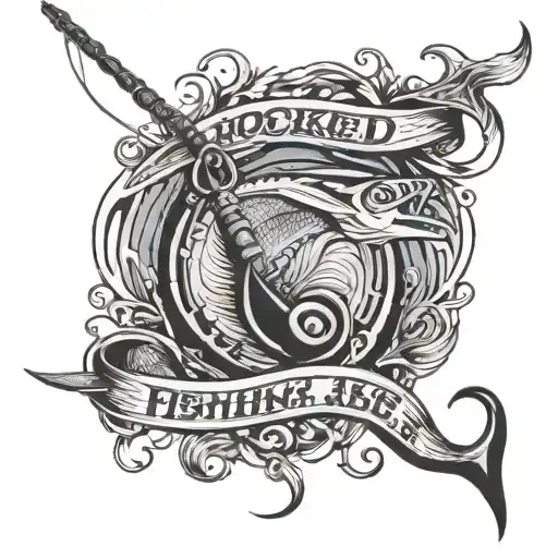 Fishing Hook The Fishing Line Says Hooked In Port Aransas 2024