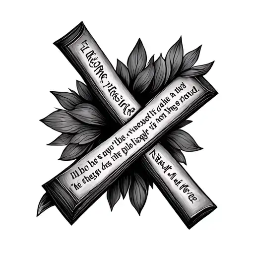 Fineline Cross With A Bible Verse