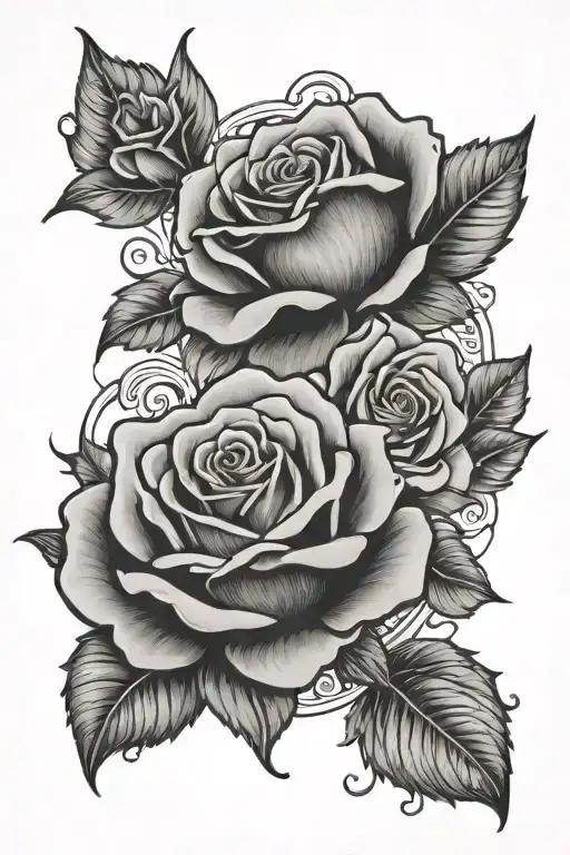 Kaiser From Blue Lock's Rose Tattoo Design