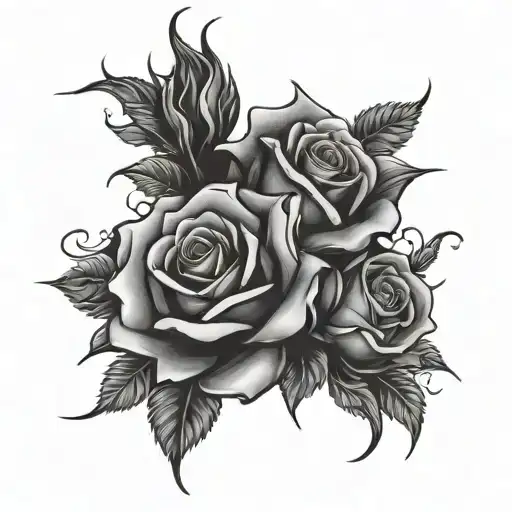 Evil And Roses Intertwined