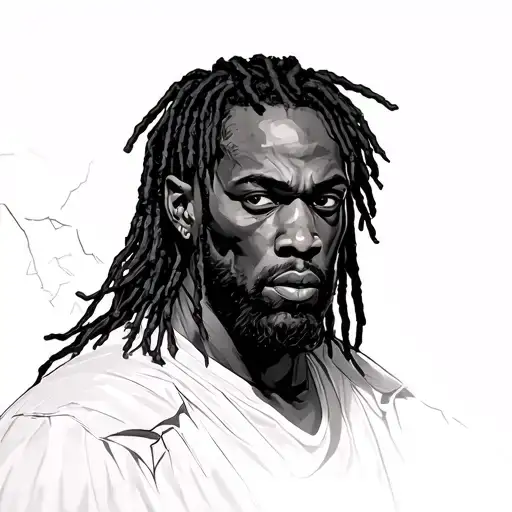 Black Man With Dreads Possessed With Power Of Lightning