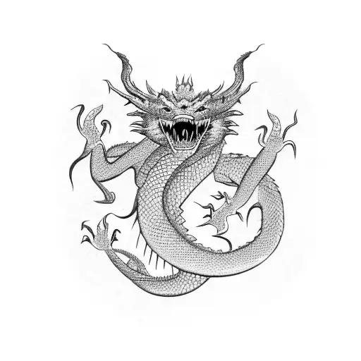 Family Tree With Dragon Tattoo