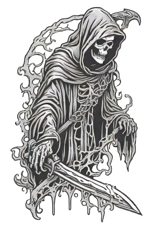 Grim Reaper Dripping Blood