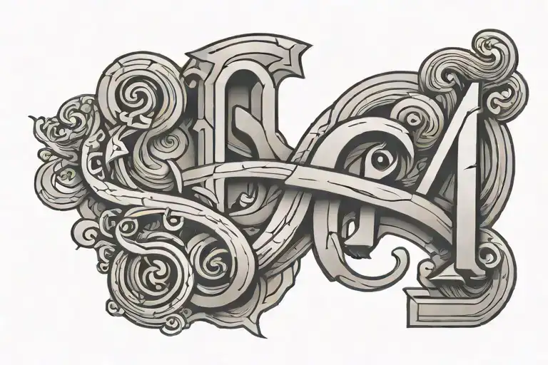 Single Line And Letters Qc