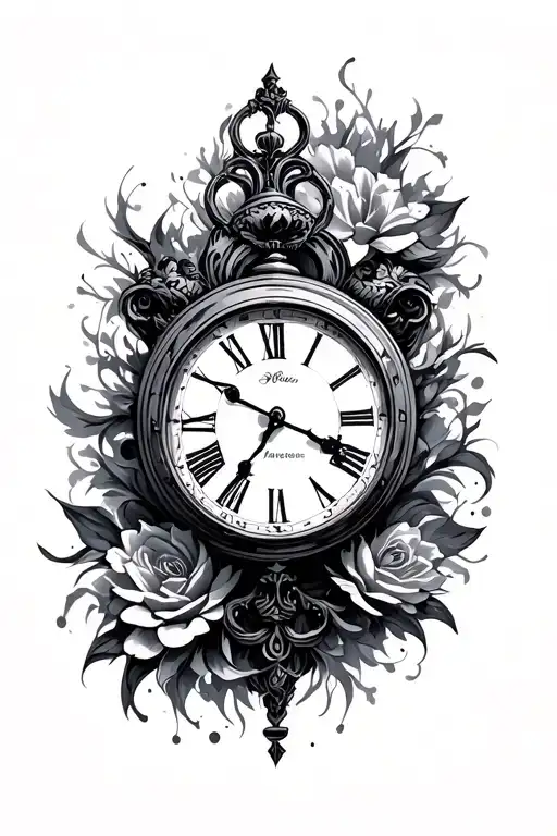 Clock Tatoo Inspired