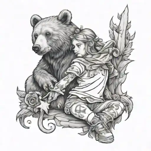 Farie With Bear Holding