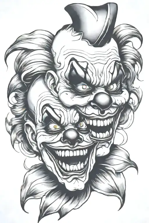 Drama Masks Scary Clown