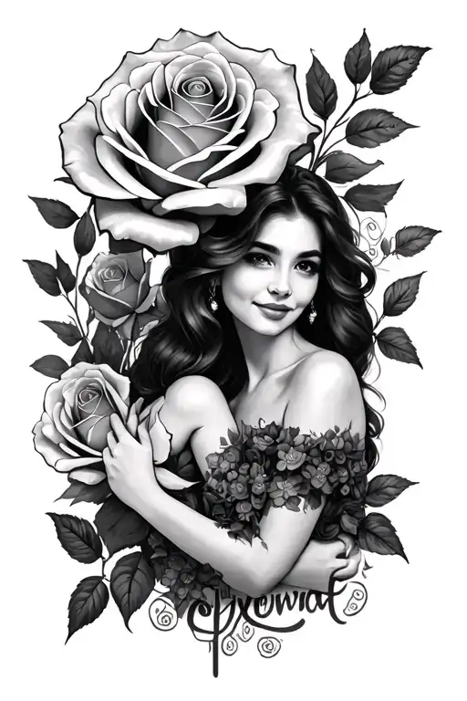 Rose And Olivia In Script Font