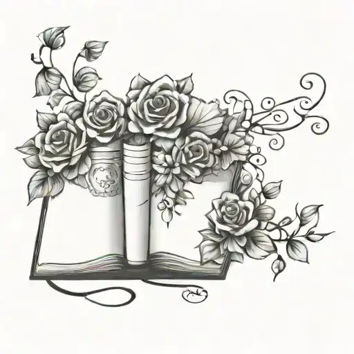 Books Wrapped In Vines And Flowers With Disney Element And Suicide Prevention