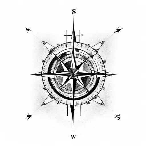 Compass With Native Arrow