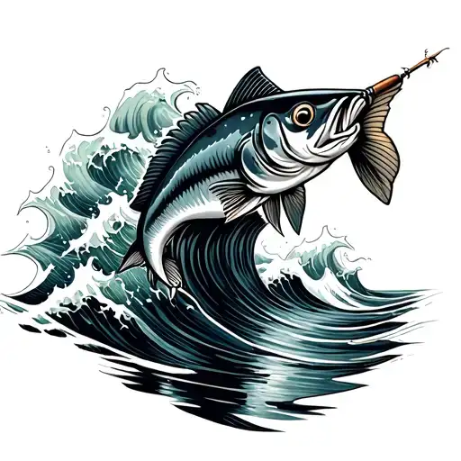 Fishing And Waves Crashing