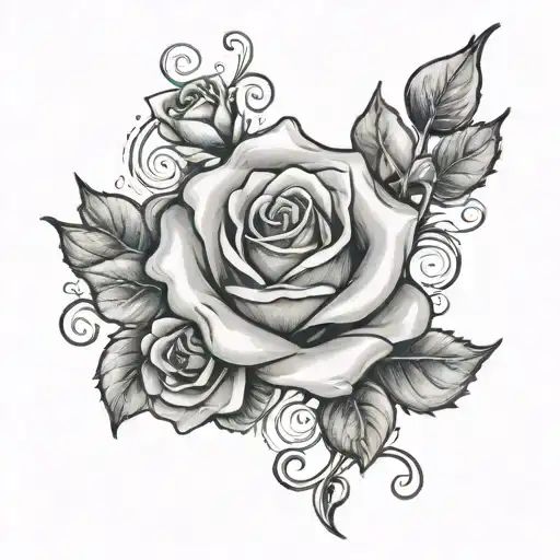 The Word Puddin Surrounded By Roses