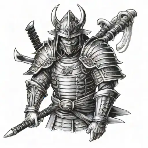Samurai Armor Tattoo Depicting