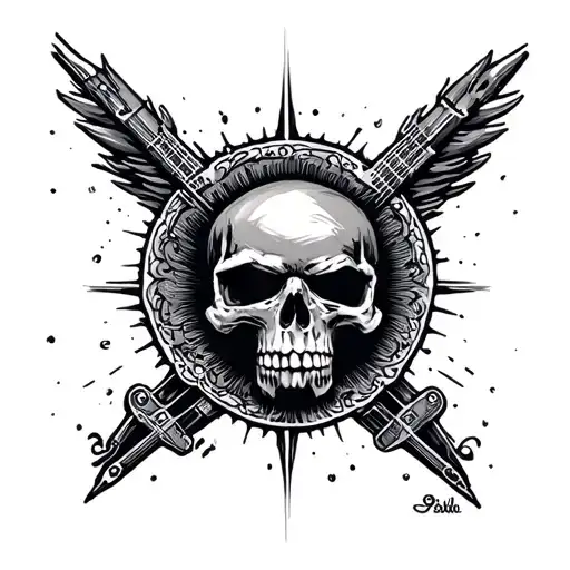 Wrist Tattoo Representing Heavy Metal Music