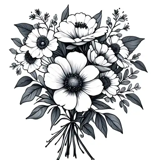 September August And January Birth Flower Bouquet