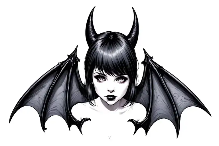 Bat Wings Goth Girl