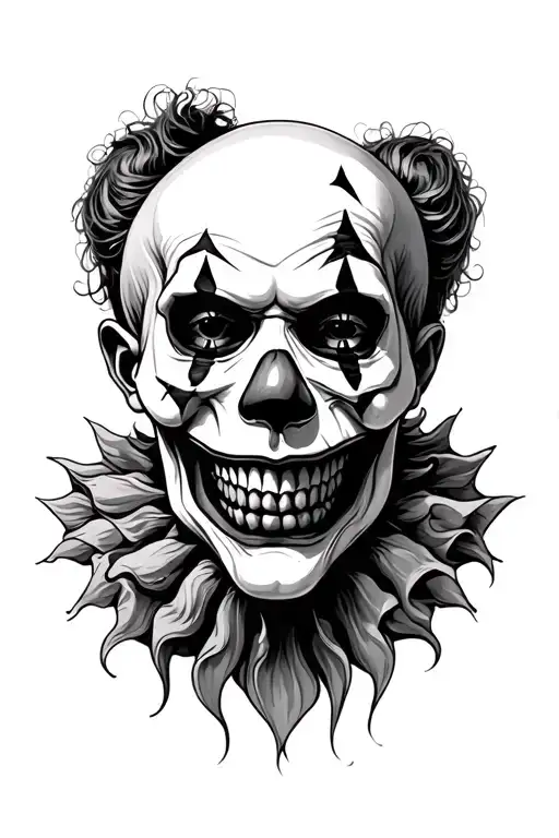 Killer Clown Skull Face