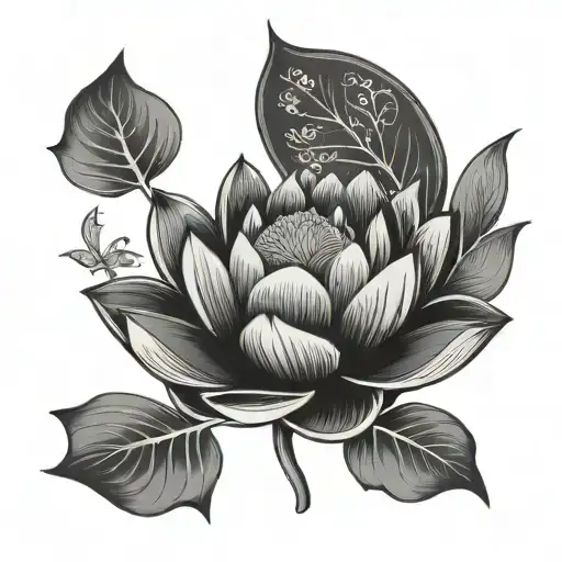 Lotus And Text