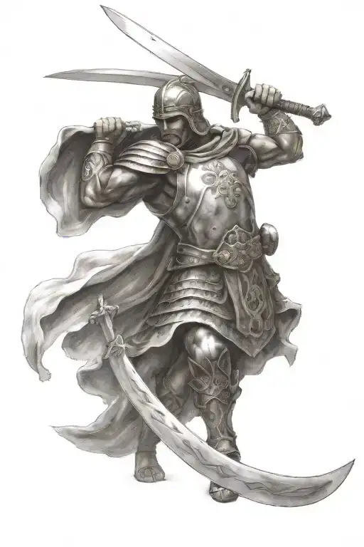 Sicilian Warrior With A Sword Intertwined