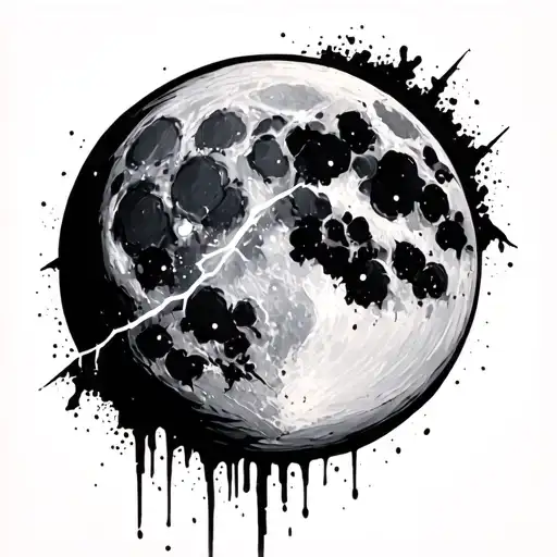 Lightening Blot With The Moon