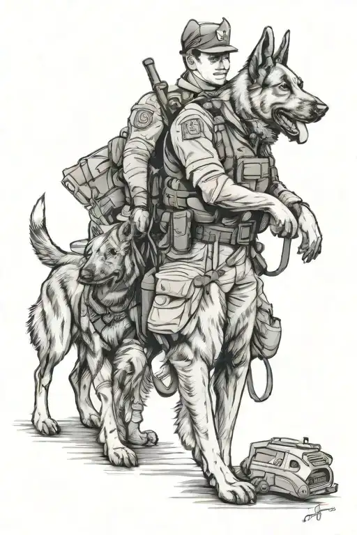 Swiss K9 Police Dog With Handler